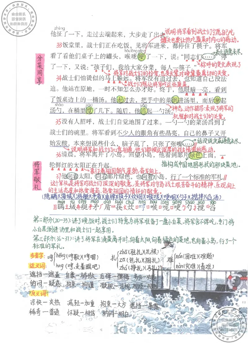 五年级语文上册课堂笔记(1)_小学全网线上同款资料_14号文件4上5上语文数学课堂笔记