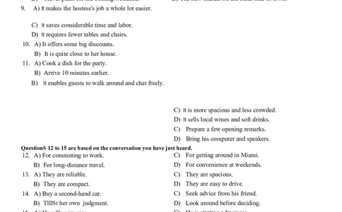 2021.06四级真题第1套_大学英语四级+六级_四级真题_四级真题_2021年06月CET4题+解+音频_02、真题word版