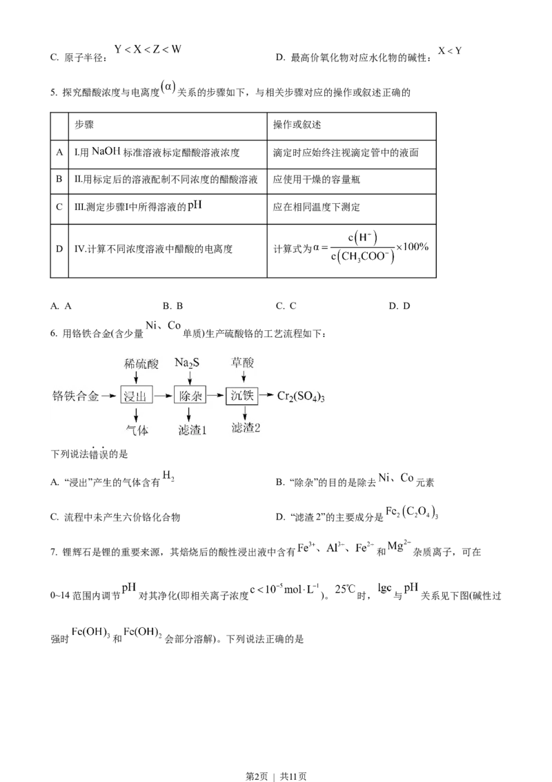 2022年高考化学试卷（福建）（空白卷）_历年高考真题合集_化学历年高考真题_新&middot;Word版2008-2025&middot;高考化学真题_化学（按省份分类）2008-2025_2012-2024&middot;（福建）化学高考真题