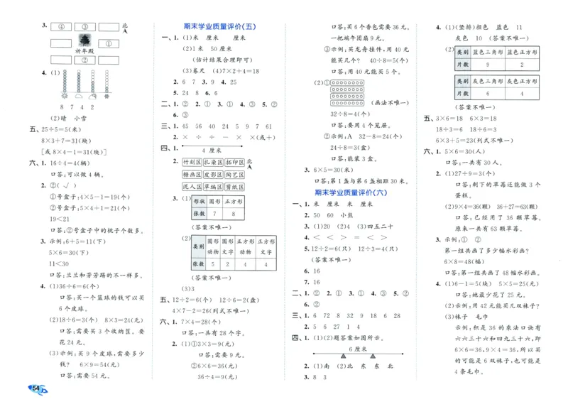 25秋53全优卷2人数（上）_2025秋《53全优卷》人教数学1-6