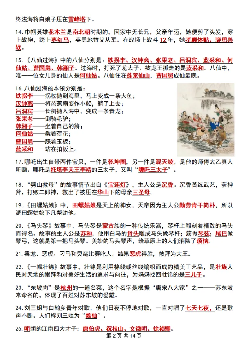 五上语文快乐读书吧知识点总结+练习题114页_小学全网线上同款资料_k92_语文_五上语文教辅资料
