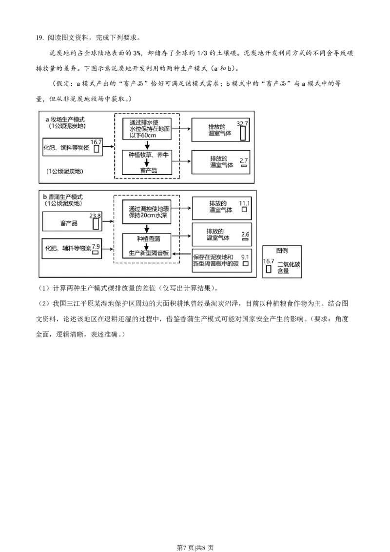 2022年高考地理试卷（山东）（空白卷）_地理历年高考真题_新&middot;PDF版2008-2025&middot;高考地理真题_地理（按年份分类）2008-2025_2022&middot;地理高考真题