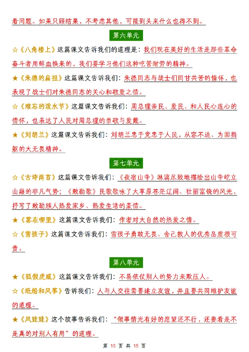 24年二上语文全册高频考点知识点总结(2)_二年级上下册资料_二年级下册小红书同款资料_二下语文