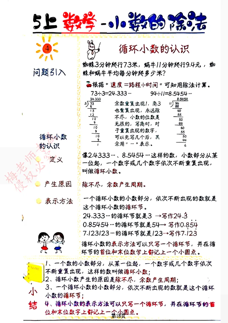 五上数学手写笔记彩色2_小学全网线上同款资料_41号文件夹4-6年级