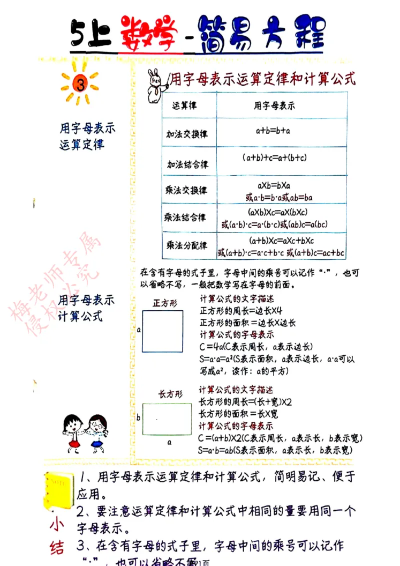 五上数学手写笔记彩色2_小学全网线上同款资料_41号文件夹4-6年级
