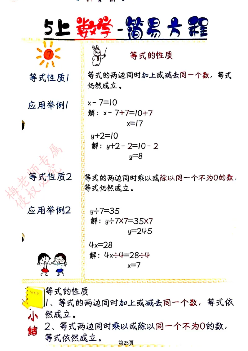 五上数学手写笔记彩色2_小学全网线上同款资料_41号文件夹4-6年级