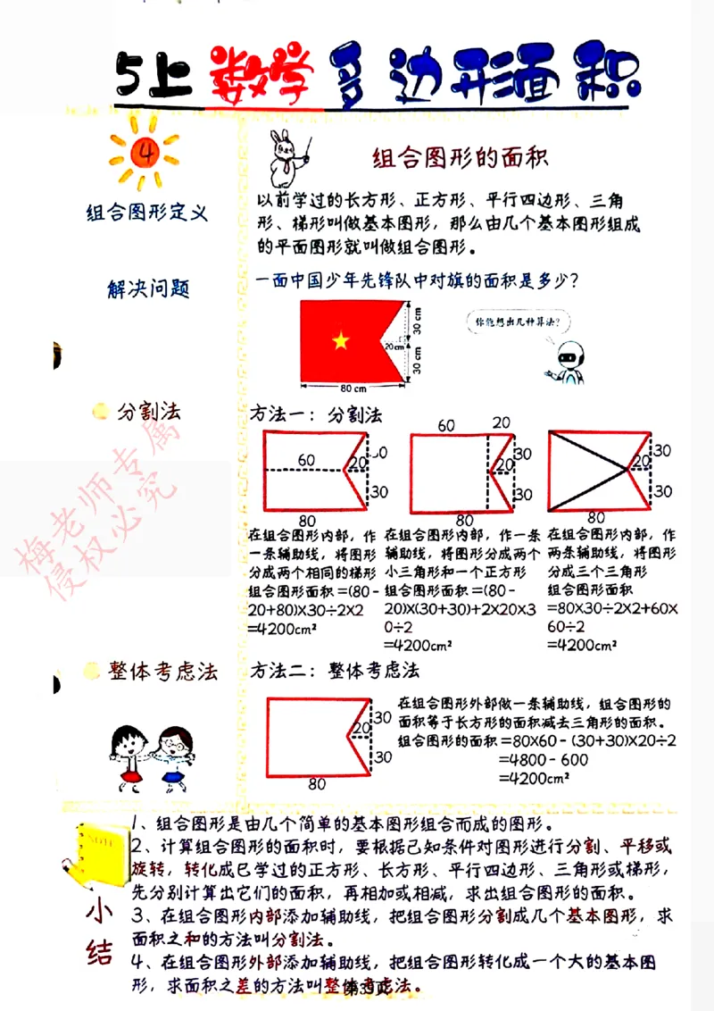 五上数学手写笔记彩色2_小学全网线上同款资料_41号文件夹4-6年级