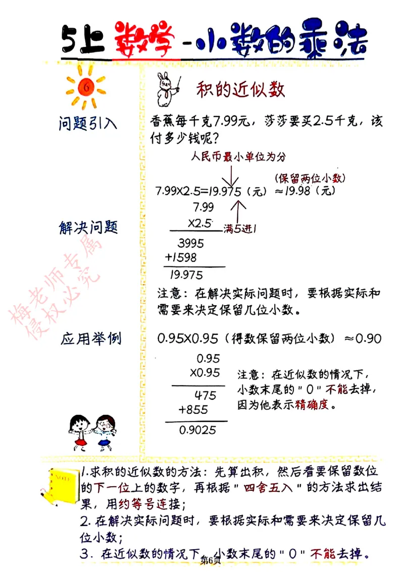 五上数学手写笔记彩色2_小学全网线上同款资料_41号文件夹4-6年级