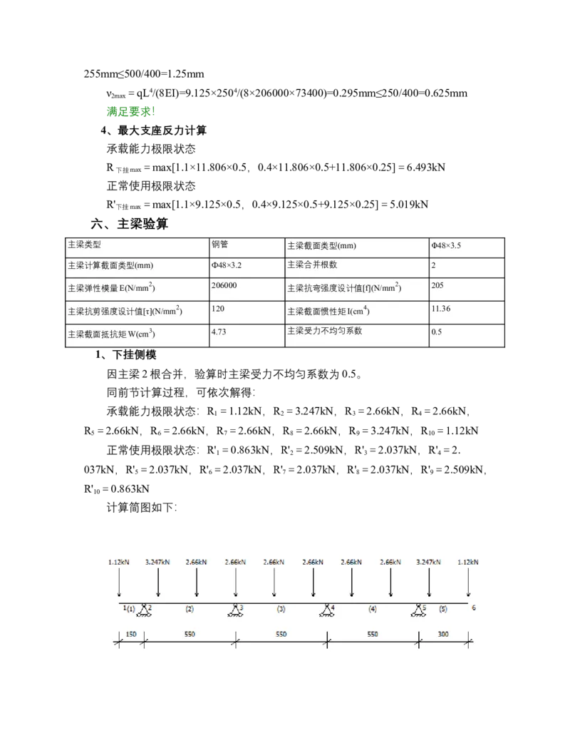 05-核心区1300x2300梁侧模板计算书_2020年公司级优秀施组方案_合肥维信诺项目-高大模板安全专项施工方案_03-计算书
