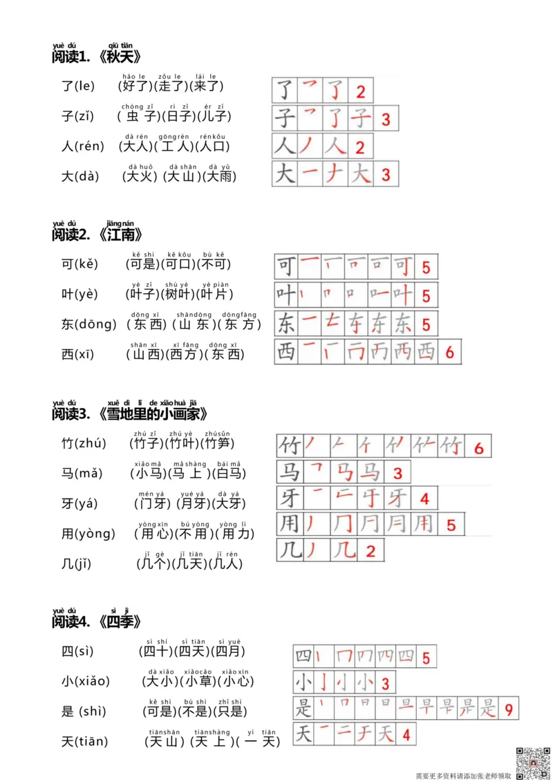 2024年新版一年级上册课课贴(1)_一年级上下册资料_一年级上册小红书同款资料_一年级(1)