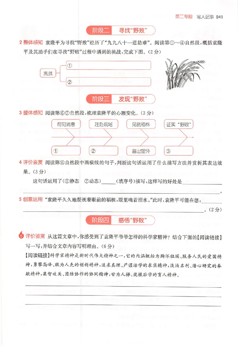 26版一本小语阅读五年级3_25秋《一本小学语文阅读训练100篇第13版》1-6_一本小语阅读训练100篇5年级