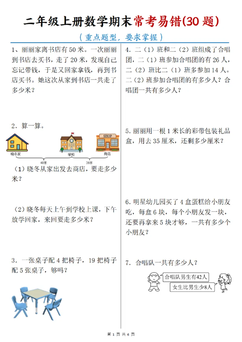 二上数学历年期末常考30题_2年级小红书最新热门资料