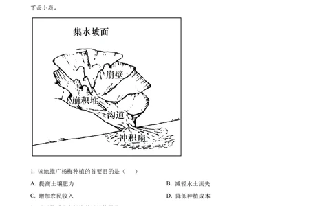 2022年高考地理试卷（福建）（空白卷）_地理历年高考真题_新&middot;Word版2008-2025&middot;高考地理真题_地理（按试卷类型分类）2008-2025_自主命题卷&middot;地理（2008-2025）
