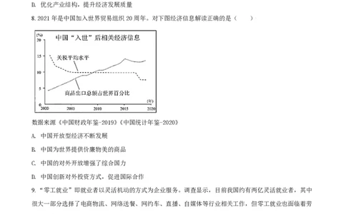 2021年高考政治试卷（天津）（空白卷）_政治历年高考真题_新&middot;PDF版2008-2025&middot;高考政治真题_政治（按年份分类）2008-2025_2021&middot;政治高考真题