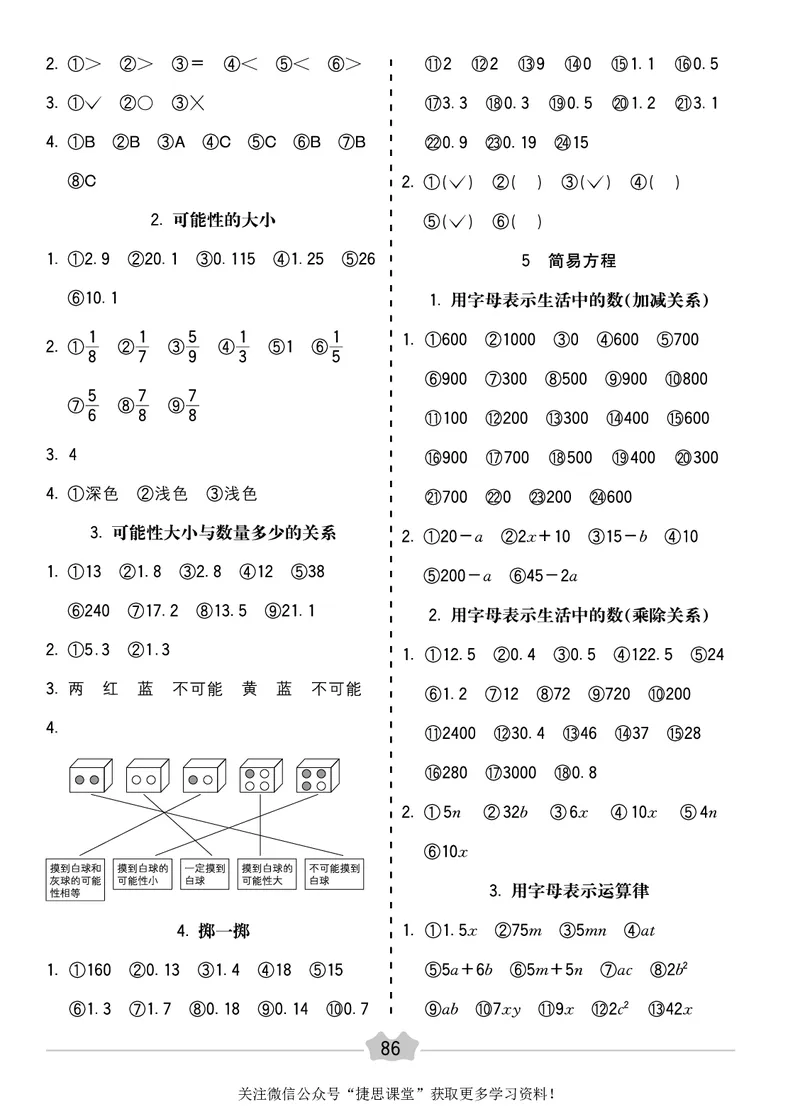 五E口算题卡五年级上册数学人教版_1~6年级全册五E口算题卡(1)_5年级五E口算题卡
