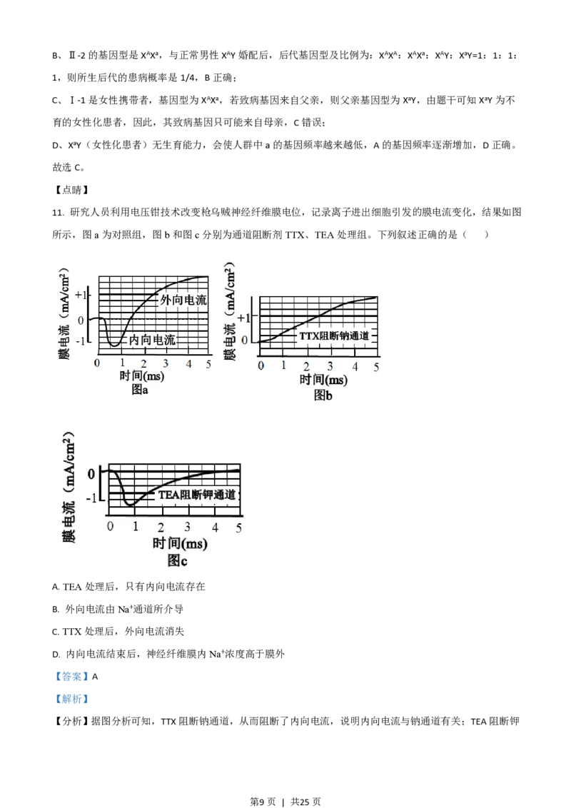 2021年高考生物试卷（湖南）（解析卷）_生物历年高考真题_新&middot;PDF版2008-2025&middot;高考生物真题_生物（按试卷类型分类）2008-2025_自主命题卷&middot;生物（2008-2025）_湖南自主命题&middot;生物（2021-2025）