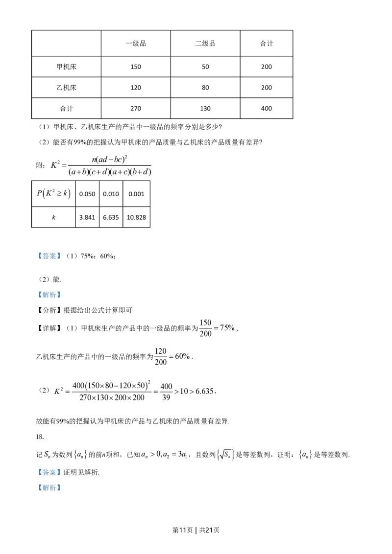 2021年高考数学试卷（文）（全国甲卷）（解析卷）_历年高考真题合集_数学历年高考真题_新&middot;PDF版2008-2025&middot;高考数学真题_数学（按省份分类）2008-2025_2008-2025&middot;（贵州）数学高考真题