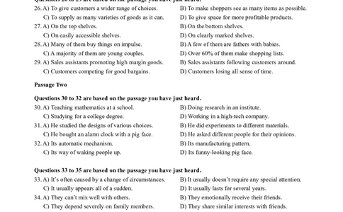 2013年6月四级听力真题（三）_大学英语四级+六级_四级真题_专项_四级听力专项_2010-2015_2013.06四级