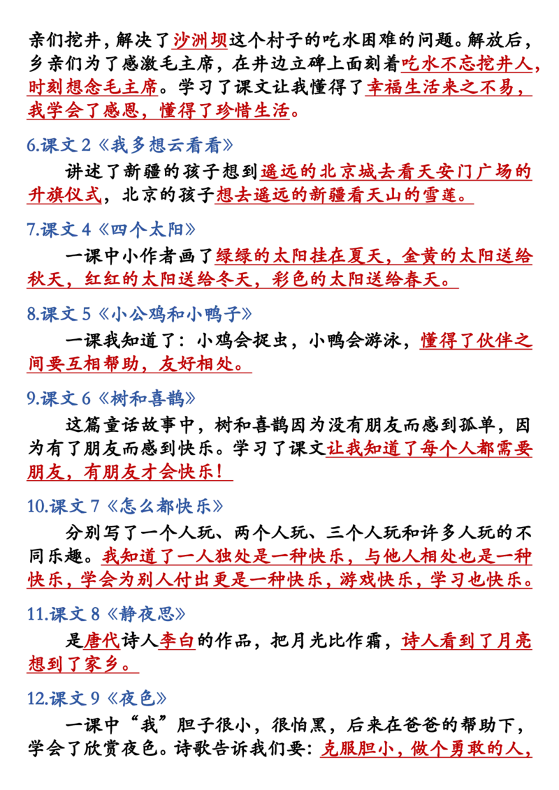 215一下语文必背知识汇总(1)_一年级上下册资料_一年级下册小红书同款资料_一下语文_一年级下册免费资料库_一年级下册免费资料库