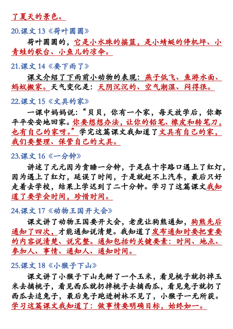 215一下语文必背知识汇总(1)_一年级上下册资料_一年级下册小红书同款资料_一下语文_一年级下册免费资料库_一年级下册免费资料库