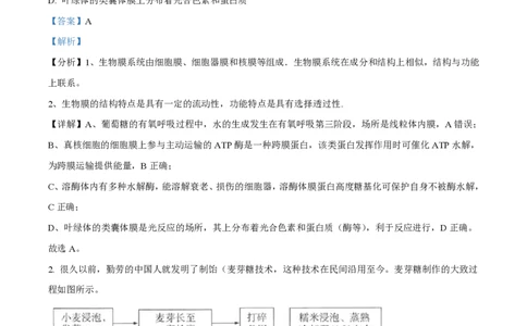 2021年高考生物试卷（湖北）（解析卷）_生物历年高考真题_新&middot;PDF版2008-2025&middot;高考生物真题_生物（按试卷类型分类）2008-2025_自主命题卷&middot;生物（2008-2025）_湖北自主命题&middot;生物（2021-2025）