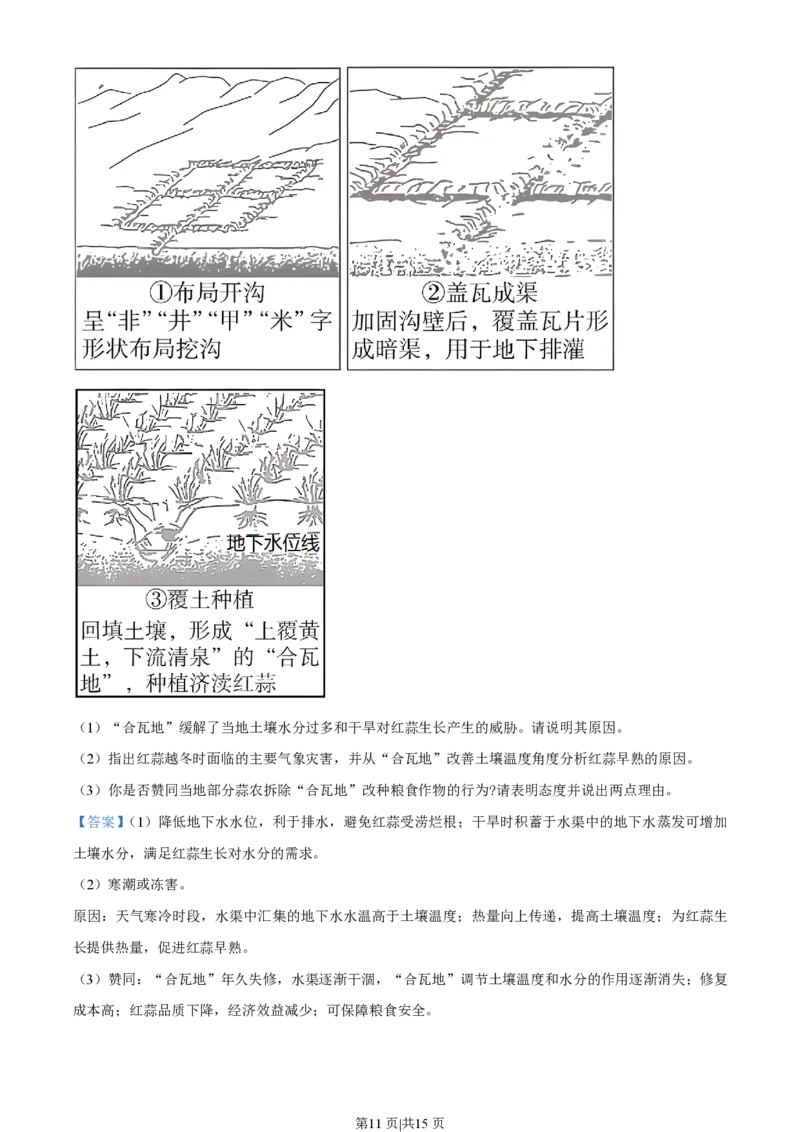 2022年高考地理试卷（重庆）（解析卷）_地理历年高考真题_新&middot;PDF版2008-2025&middot;高考地理真题_地理（按省份分类）2008-2025_2012-2024&middot;（重庆）地理高考真题