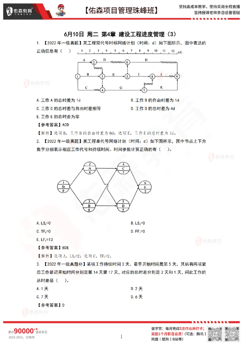 6月10日佑森项目管理珠峰班VIP作业答案_2026年一级建造师_2026年一建管理_2025年一建管理SVIP_02-基础精讲✿高端面授✿深度强化_36-管理《珠峰直播班》林子婷YS
