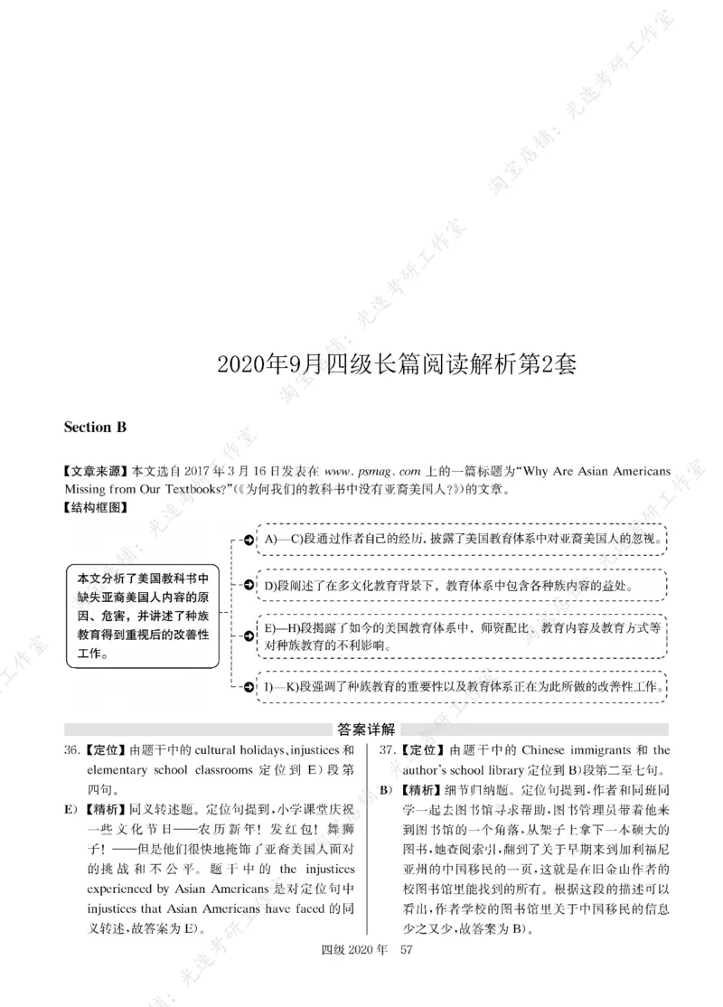 2020.09英语四级长篇阅读解析全2套_大学英语四级+六级_四级真题_专项_四级长篇阅读_四级长篇阅读解析