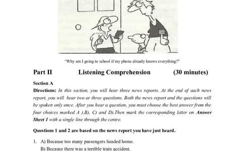 2015年06月四级真题第2套_大学英语四级+六级_四级真题_四级真题_1990年-2018年真题资料合集_2015年06月CET4题+解+音频_02、真题word版