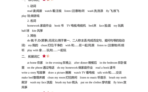 四（上）冀教版英语Unit2知识重点_上册_四（上）英语试卷_四（上）冀教版英语重点与练习