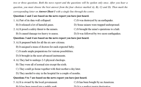 2022.12四级真题第1套_大学英语四级+六级_四级真题_四级真题_2022年12月CET4题+解+音频_01、真题PDF版（推荐打印）❤