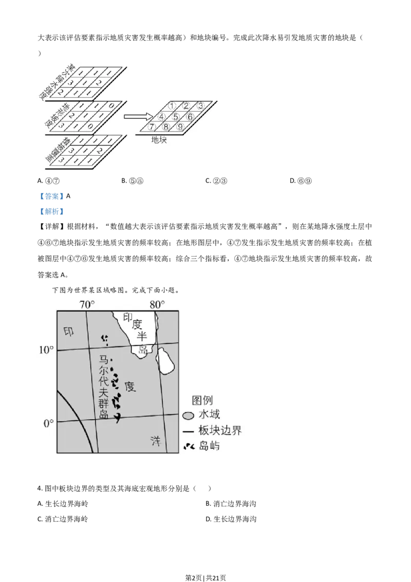 2021年高考地理试卷（浙江）（6月）（解析卷）_地理历年高考真题_新&middot;Word版2008-2025&middot;高考地理真题_地理（按年份分类）2008-2025_2021&middot;地理高考真题