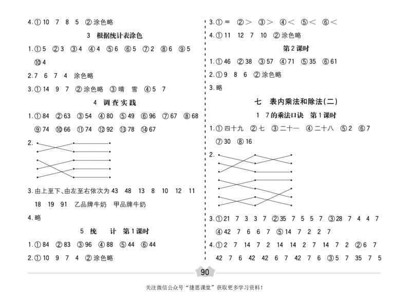 五E口算题卡二年级上册数学冀教版_1~6年级全册五E口算题卡(1)_2年级五E口算题卡