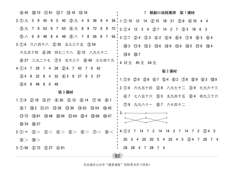 五E口算题卡二年级上册数学冀教版_1~6年级全册五E口算题卡(1)_2年级五E口算题卡