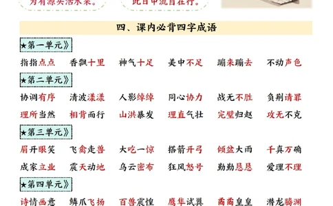 五年级（上）语文必背知识点汇总《人教版》_小学全网线上同款资料_49号文件5-6数学语文