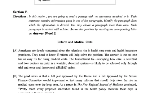 2016.06六级第3套真题可复制可搜索，打印首选_大学英语四级+六级_六级真题_六级真题_1990年-2018年真题资料合集_2016年06月CET6题+解+音频_01、真题PDF版（推荐打印）
