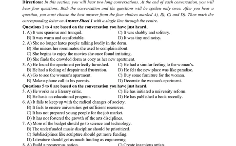 2023.06英语六级真题第1套_大学英语四级+六级_六级真题_六级真题_2023年06月CET6题+解+音频_01、真题PDF版（推荐打印）❤