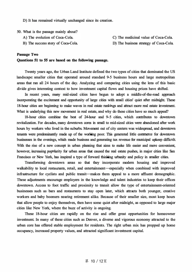 2017.12六级真题第1套可复制可搜索，打印首选_大学英语四级+六级_六级真题_六级真题_1990年-2018年真题资料合集_2017年12月CET6题+解+音频_01、真题PDF版（推荐打印）❤
