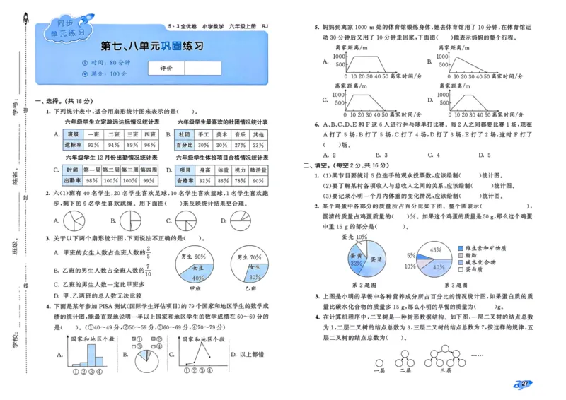 25秋53全优卷6上人教数学_2025秋《53全优卷》人教数学1-6