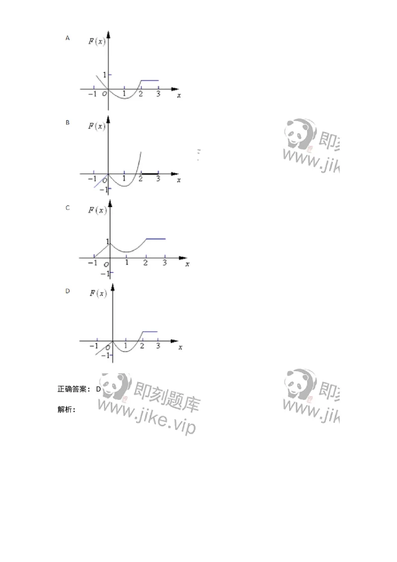 87050502-变上限的积分及其导数-194189_军队文职(1)_01.军队文职真题-专业课_（全）版本一（历年真题+章节练习+模拟题）_数学2(军队文职)_章节练习_题目+解析