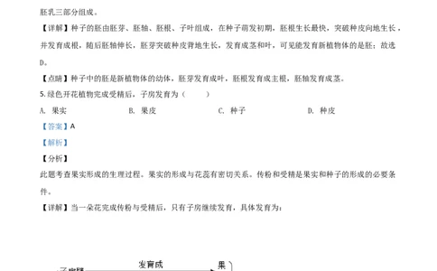 2019年福建省中考生物真题（解析卷）_福建中考1_6.福建中考生物（2017-2025）