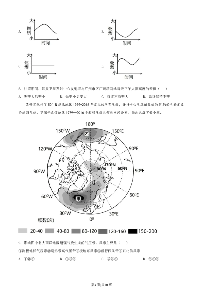 2022年高考地理试卷（广东）（空白卷）_地理历年高考真题_新&middot;PDF版2008-2025&middot;高考地理真题_地理（按年份分类）2008-2025_2022&middot;地理高考真题