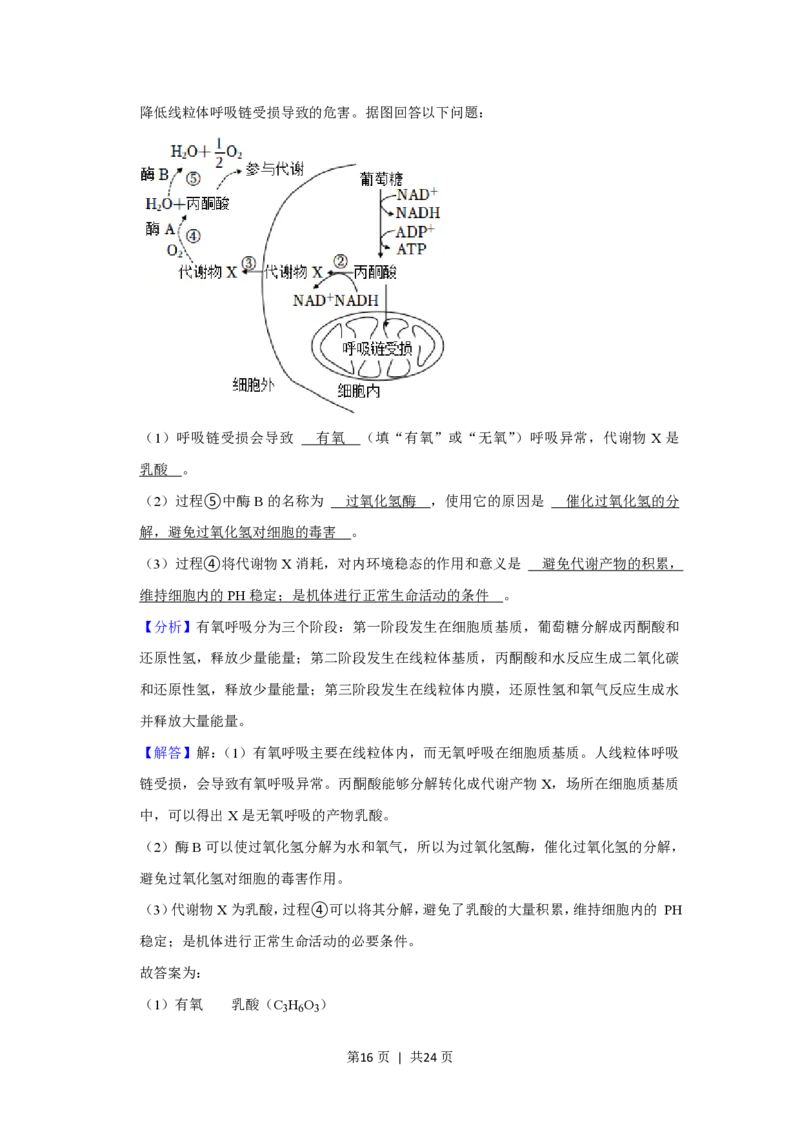 2021年高考生物试卷（重庆）（解析卷）_生物历年高考真题_新&middot;PDF版2008-2025&middot;高考生物真题_生物（按年份分类）2008-2025_2021&middot;高考生物真题