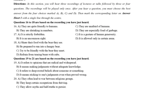 2022年12月英语六级真题第2套_大学英语四级+六级_六级真题_六级真题_2022年12月CET6题+解+音频_01、真题PDF版（推荐打印）❤