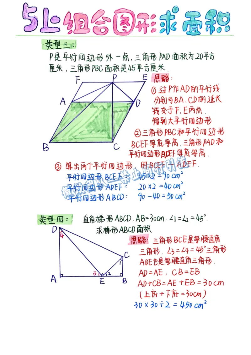 五上周长和面积公式（分享版）_小学全网线上同款资料_26号文件5上6上数学