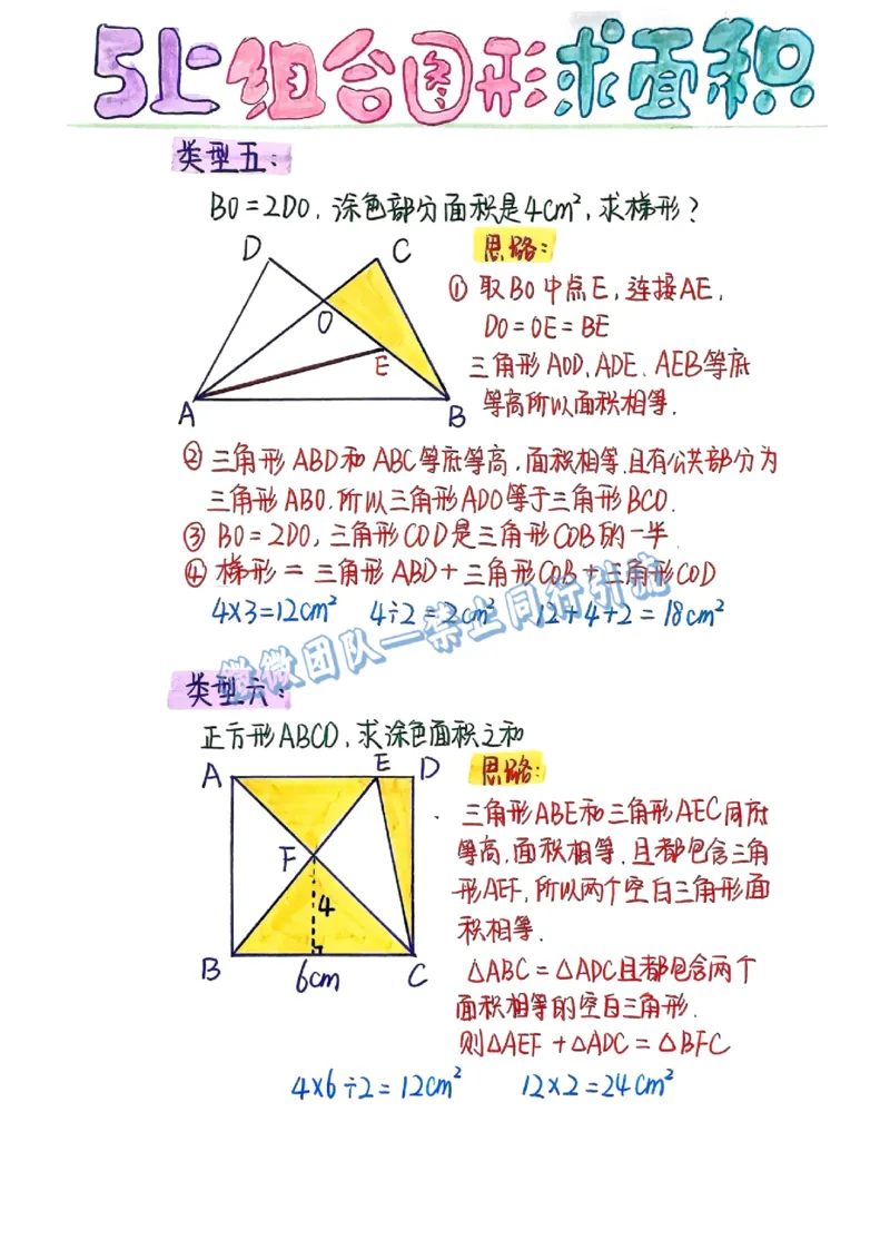 五上周长和面积公式（分享版）_小学全网线上同款资料_26号文件5上6上数学