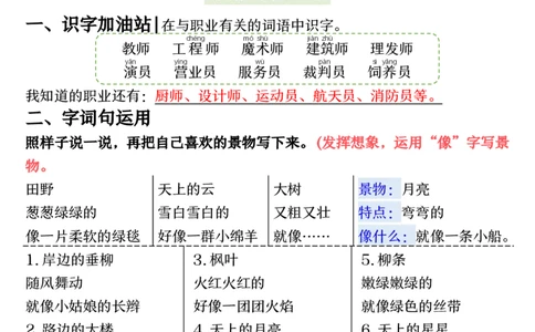 2081二下丨语文语文园地考点梳理_二年级上下册资料_二年级下册小红书同款资料_二下语文_二下语文