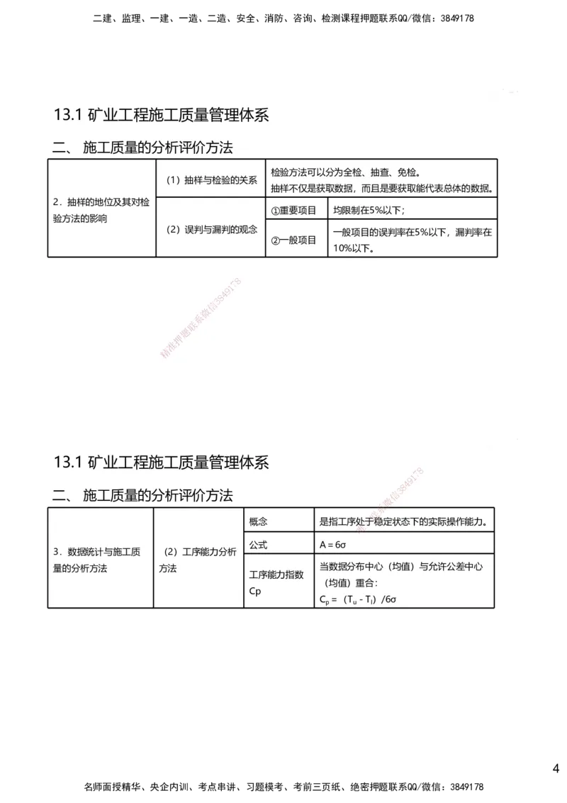 13.2025赵景满-名师精讲通关-013第三篇-第13章施工质量管理_2026年一级建造师_2026年一建矿业_2025年一建矿业SVIP_02-基础精讲✿高端面授✿深度强化_讲义