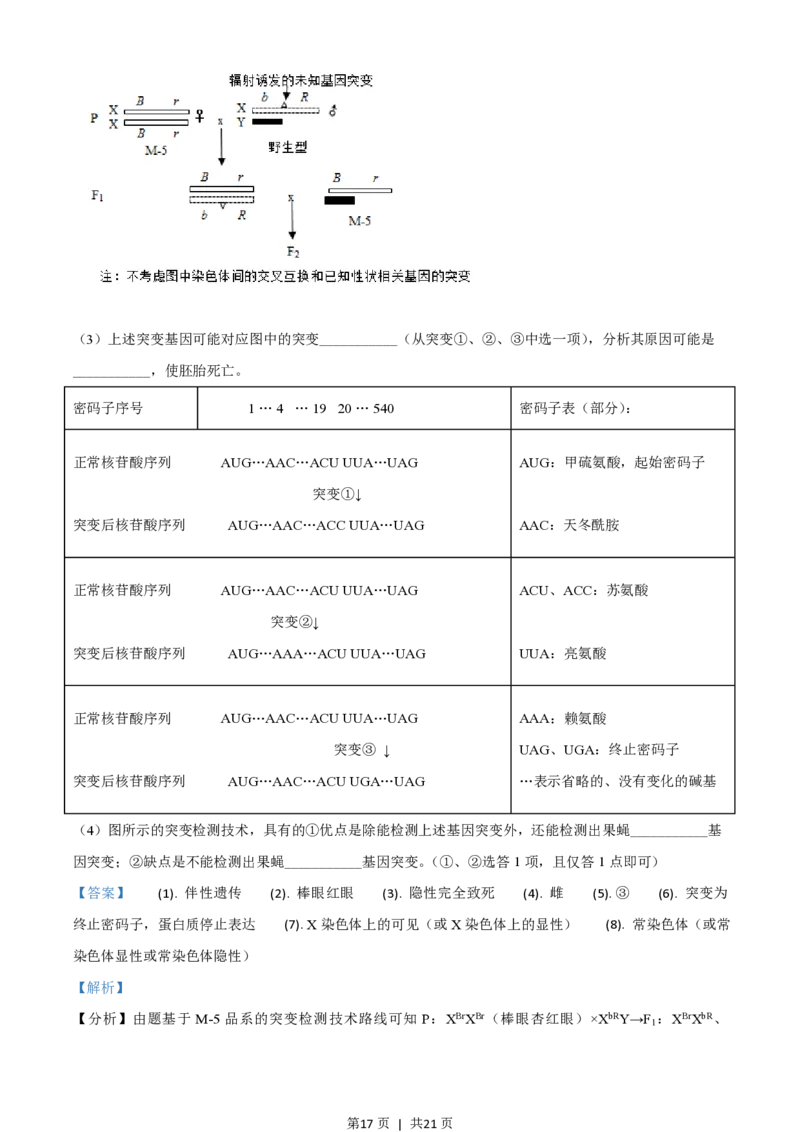 2021年高考生物试卷（广东）（解析卷）_生物历年高考真题_新&middot;PDF版2008-2025&middot;高考生物真题_生物（按省份分类）2008-2025_2008-2025&middot;（广东）生物高考真题