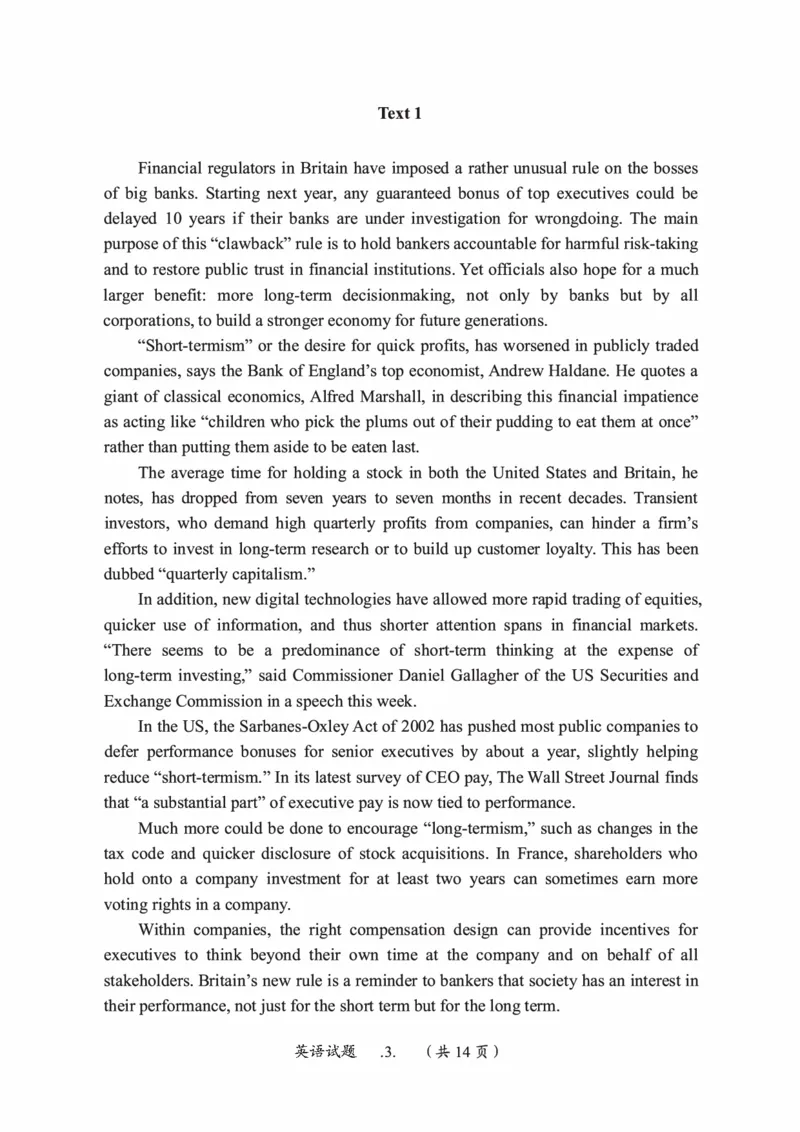 2019年考研英语一真题可复制搜索查词_考研英语真题_考研英语（一）历年真题_❤️2.2010-2024年考研英语一真题及解析_01、真题部分